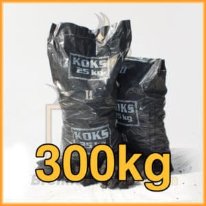 300kg Hüttenkoks Brech 2 (40 bis 60mm) 25kg Sack