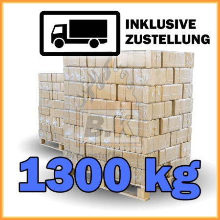 1300 kg Buchenholzbriketts ziegelform RUF mit Lieferung - 130 Pakete á 10 kg