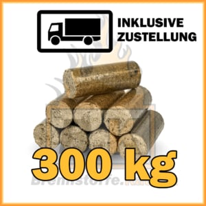 300kg Holzbriketts dunkel ohne Loch in 10kg Pakete