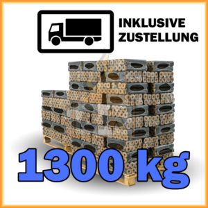 1300 kg Pini & Kay Holzbriketts mit Lieferung