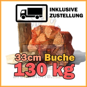 130 Brennholz 33 cm in Netzsäcke Abonnement