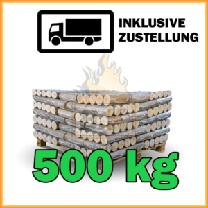 500 kg Holzbriketts aus Buchenholz - Buchenholzbriketts mit Lieferung