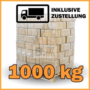 1000 kg Buchenholzbriketts ziegelform RUF mit Lieferung - 100 Pakete á 10 kg