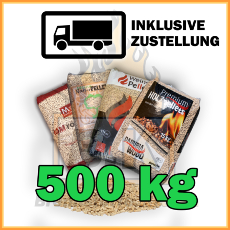 500 kg Holzpellets mit Lieferung