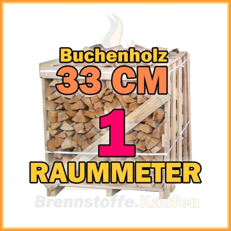 Brennholz Buche 33 cm in Raummeter Kisten zzgl. Versandkosten